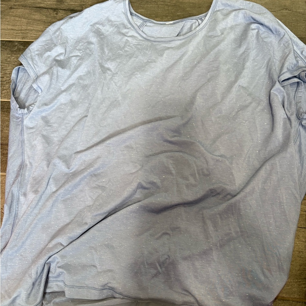 Women’s light blue lululemon shirt